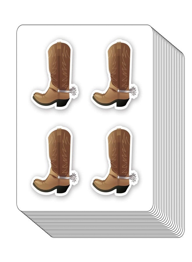 GUVSPTI Cowboy Boots Stickers 1in for Scrapbooking, Arts, Craft, Kids DIY, Journals 80-Pack - Image 1